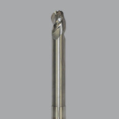 Onsrud Aluminum Finisher (AF) Series Solid Carbide CNC Router Bit end mill, 3 flute, ballnose, medium length, necked - CNC Router Store