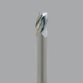 Fraise en carbure monobloc série Onsrud Aluminum Finisher (AF), 3 cannelures, rad d'angle 0,090, longueur standard